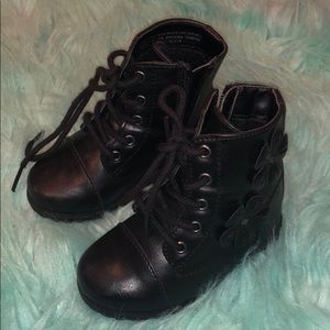 Black Combat Boots toddler size 6